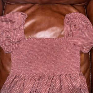 Polka Dot Puff Sleeve Top